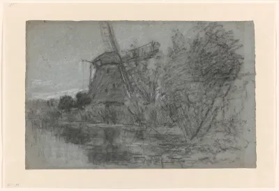 Landschap met molen