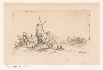 Landschap met molen