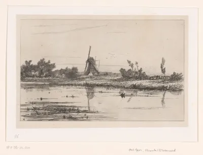 Landschap met molen aan het Gein