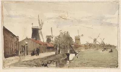 Landschap met molens