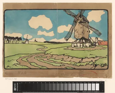 Landschap met molens
