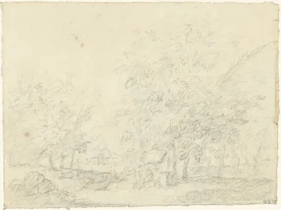 Landschap met monument