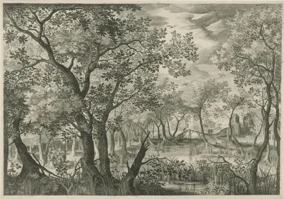 Landschap met musicerend gezelschap