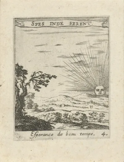 Landschap met opkomende zon