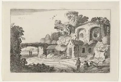 Landschap met oude burcht