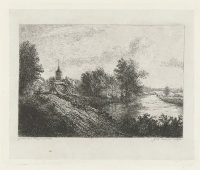 Landschap met overtoom