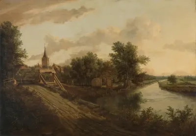 Landschap met overtoom