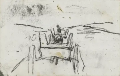 Landschap met paard-en-wagen