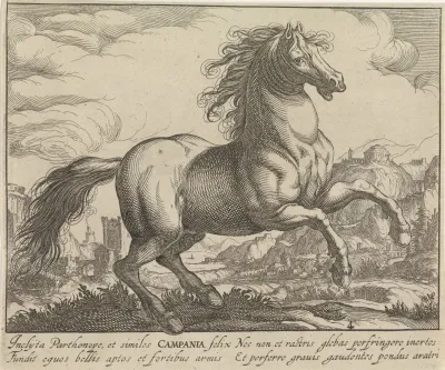 Landschap met paard uit Campanië