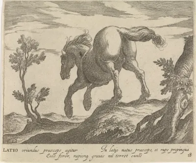 Landschap met paard uit Lazio