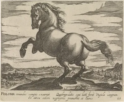 Landschap met paard uit Polen