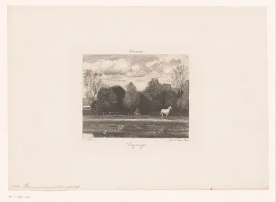 Landschap met paard