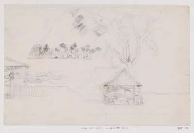 Landschap met paviljoen, West-Java