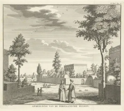 Landschap met Perzische huizen
