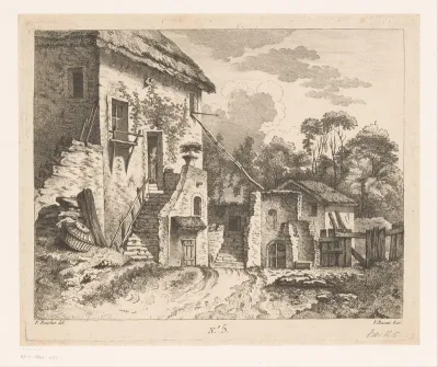 Landschap met plattelandshuis