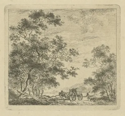 Landschap met postwagen