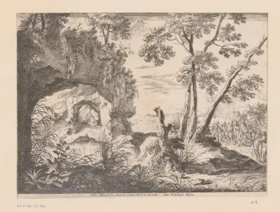 Landschap met predikende Johannes