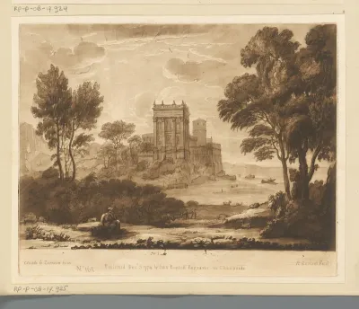 Landschap met Psyche bij het paleis van Amor