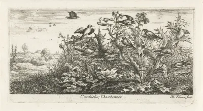 Landschap met putters in distel