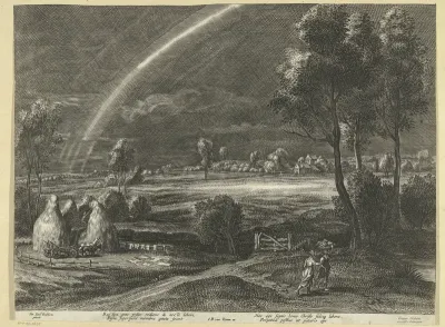 Landschap met regenboog