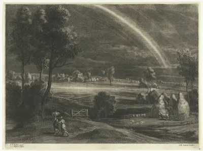 Landschap met regenboog