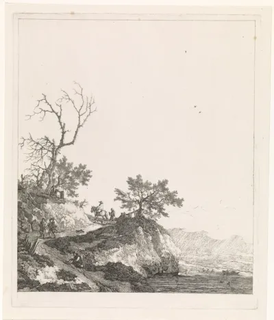 Landschap met reizigers
