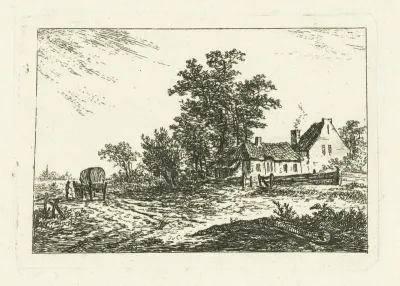 Landschap met rijtuig
