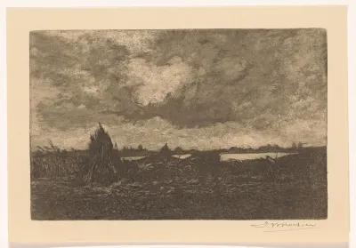 Landschap met rivier bij Gouda