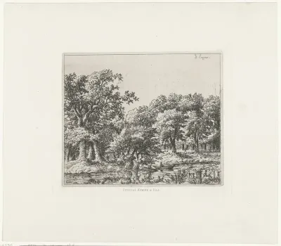 Landschap met roeiboot