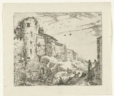 Landschap met Romeinse ruïne