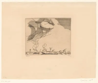 Landschap met rookpluimen
