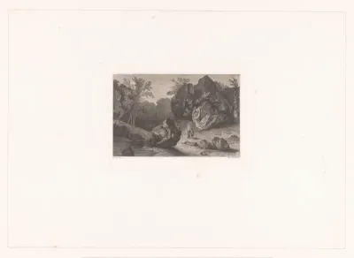 Landschap met rotsblokken