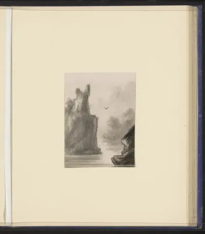 Landschap met rotsen en water