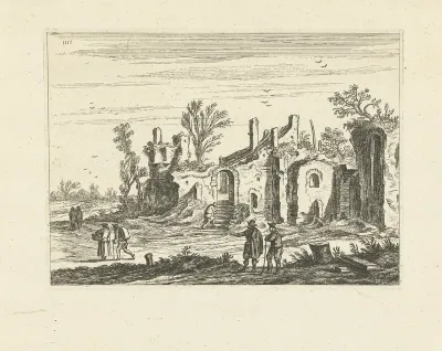 Landschap met ruïne