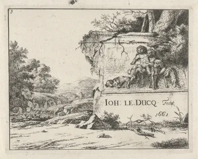 Landschap met ruïne