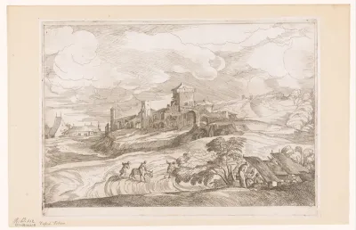 Landschap met ruïne