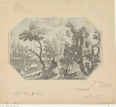 Landschap met ruïne