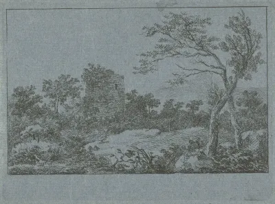 Landschap met ruïne