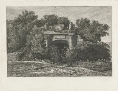 Landschap met ruïne