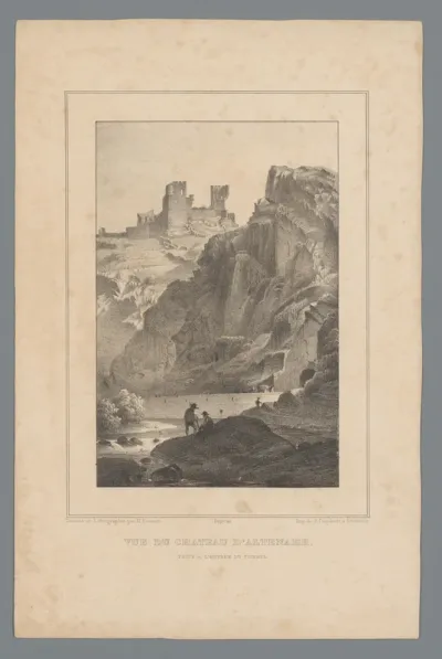 Landschap met ruïne van Burg Are
