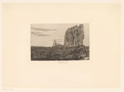 Landschap met ruïne van een aquaduct