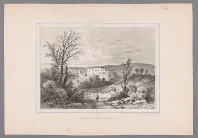 Landschap met ruïne van Kasteel Valkenburg