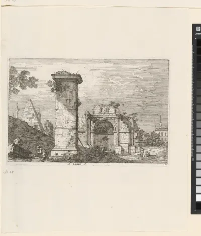 Landschap met ruïnes