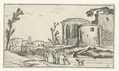 Landschap met ruïnes