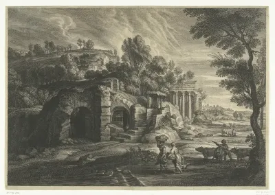 Landschap met ruïnes