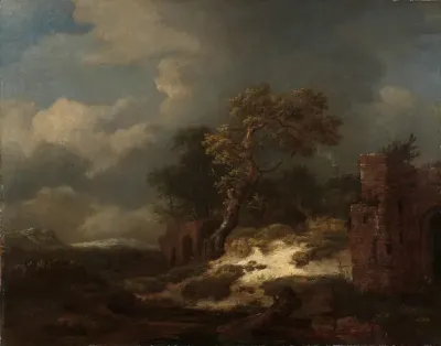 Landschap met ruïnes