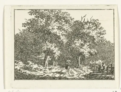 Landschap met ruiter