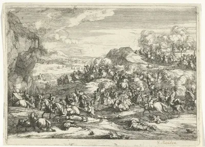 Landschap met ruitergevecht