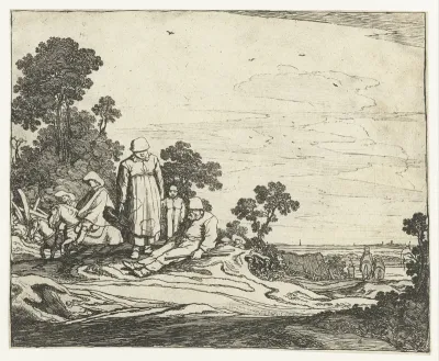 Landschap met ruiters