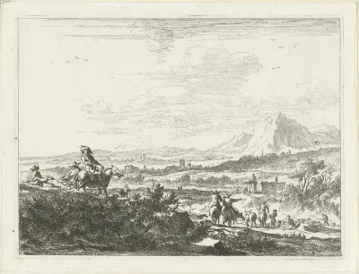 Landschap met ruiters